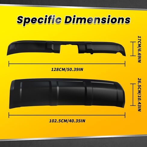 2pcs Front & Rear Bumper Lower Valance Panel Molding Compatible with 4Runner 2014-2023 Matte Black Lower Valance Panel in Kuwait