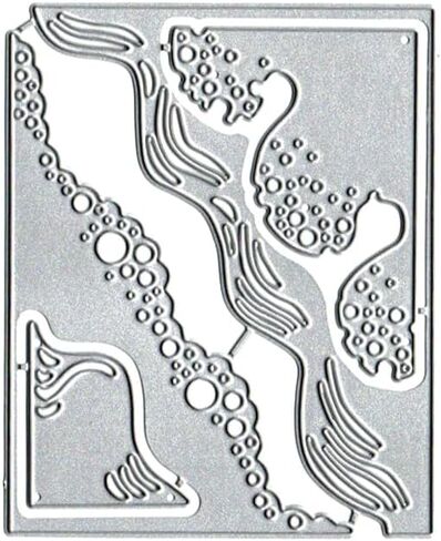 Sea Bubbles Frame Metal Die Cuts, Metal Cutting Dies for DIY Embossing Card Making, Albums, Scrapbooking, Book Tags Decor Paper Cutting Dies, Art Deco Style, Carbon Steel, 3.94"x3.15" in Saudi Arabia