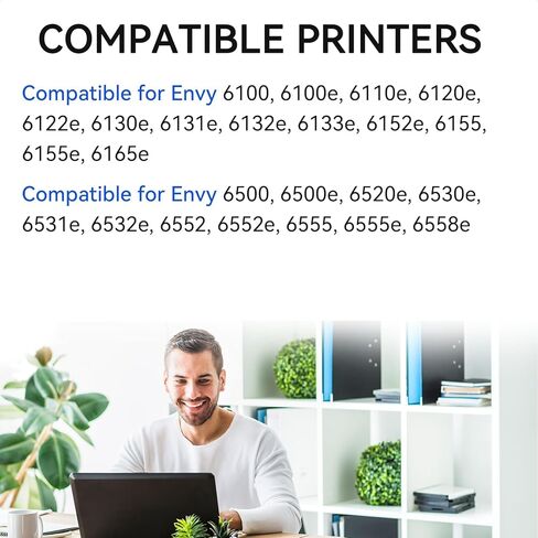 High Yield 68e Ink Cartridge Compatible for HP 68 68e Ink Cartridges Black/Color Combo Pack Compatible for Envy 6155e 6555e 6100e 6500e 6152e 6100 6500 6155 6555 Series Printer (Upgraded Chip 2-Pack) in Saudi Arabia