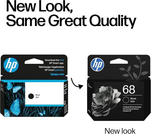 خرطوشة حبر HP 68 Black 68 ثلاثية الألوان - عبوتان | يعمل Envy 6100e، سلسلة 6500e| قد تختلف التعبئة والتغليف in Kuwait