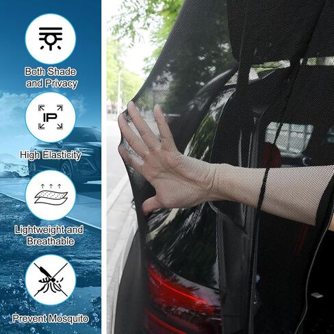 خيمة SUNGOOYUE SUV، شاشة تهوية شبكية من البوليستر لسيارات الدفع الرباعي والشاحنات RVs، مع سهولة التركيب بدون أدوات لحماية الحطام ودوران الهواء in Kuwait