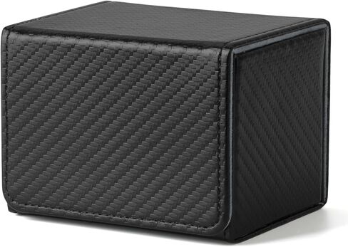 GERMUN Card Deck Box for MTG Commander, MTG Commander Deck Box Holds 120+ Single Sleeved Cards,MTG Deck Box Compatible with Magic the Gathering (Black) in Saudi Arabia