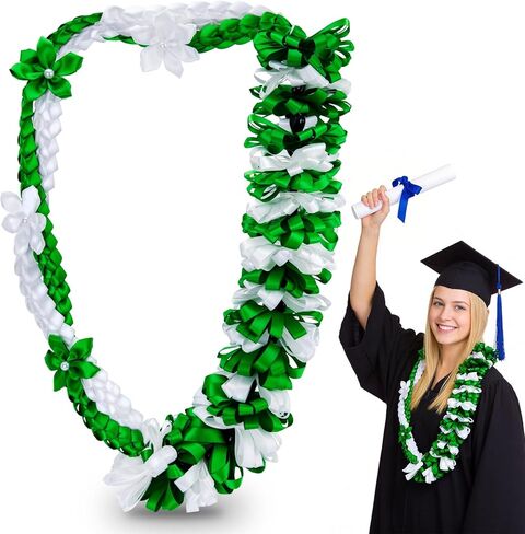 Meetory Graduation Leis - Class of 2026 Ribbon Lei, Double Braided Strands, Congrats Graduates, Gift for Grad Accessories, Graduation Party Supplies, Men Women (Gold and Black) in Saudi Arabia