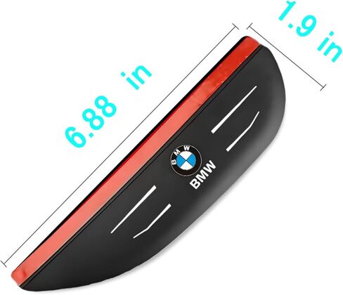 Vehicle Wind Deflector Mirror Rain Visor Eyebrow Compatible with BMW Series Interior Accessories,Silicone Rain Shield-Car Rear View Mirror Rain Cover for Car (2 Pack) in Saudi Arabia