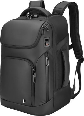 Anti Theft Laptop Backpack 16 inch for Men, Professional Work Backpack for Men, Slim Business Travel Bag, Durable College Backpack for Men Women, Black in Saudi Arabia