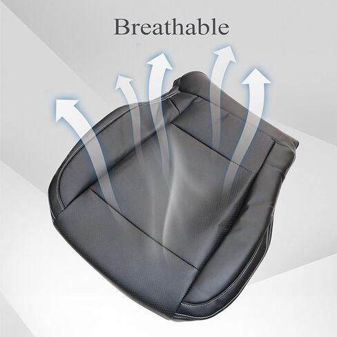 GXARTS Driver Side Bottom Replacement Leather Perforated Seat Cover Black #HB or EB Compatible with Ford F150 Lariat 2015 2016 2017 Fit For Ford F250 F350 F450 F550 2017-2022 in Kuwait