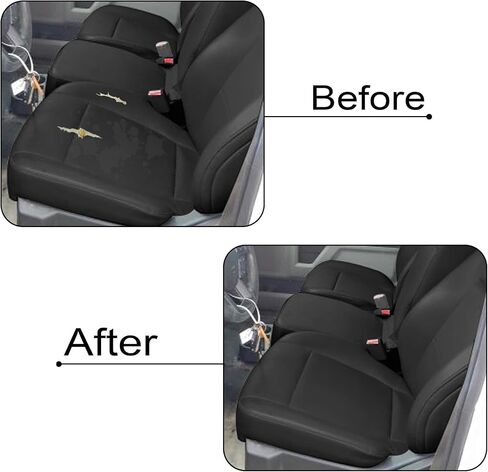 GXARTS Driver Side Bottom Replacement Leather Perforated Seat Cover Black #HB or EB Compatible with Ford F150 Lariat 2015 2016 2017 Fit For Ford F250 F350 F450 F550 2017-2022 in Kuwait