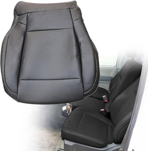 GXARTS Driver Side Bottom Replacement Leather Perforated Seat Cover Black #HB or EB Compatible with Ford F150 Lariat 2015 2016 2017 Fit For Ford F250 F350 F450 F550 2017-2022 in Kuwait