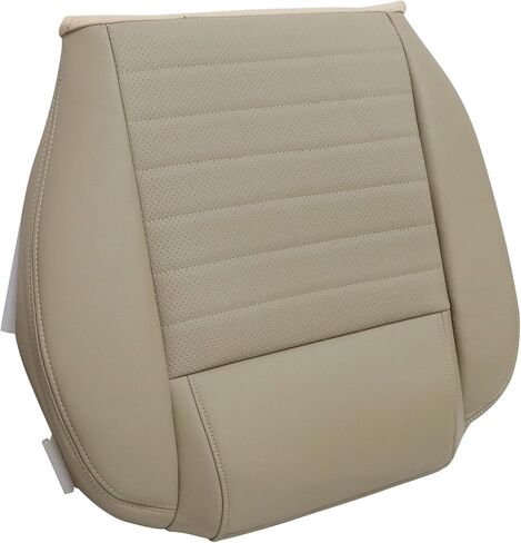 Driver Side Bottom & Top Lean Back Perforated Leather Seat Cover Tan Compatible with Ford Mustang 2005 2006 2007 2008 2009 in Kuwait