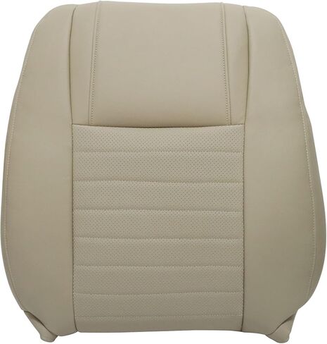 Driver Side Bottom & Top Lean Back Perforated Leather Seat Cover Tan Compatible with Ford Mustang 2005 2006 2007 2008 2009 in Kuwait