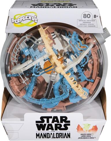 Spin Master Games, Star Wars Perplexus, Mandalorian-Themed 3D Gravity Maze & 3D Puzzle Game with 80 Obstacles, Grogu Miniature Inside, Problem-Solving Challenging Brain Teaser Fidget Toy, Ages 8 & Up in Kuwait