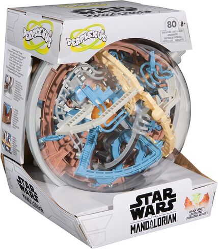 Spin Master Games, Star Wars Perplexus, Mandalorian-Themed 3D Gravity Maze & 3D Puzzle Game with 80 Obstacles, Grogu Miniature Inside, Problem-Solving Challenging Brain Teaser Fidget Toy, Ages 8 & Up in Kuwait