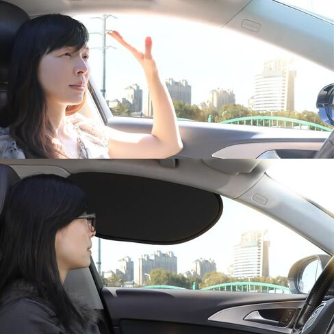 Driver's Side Window Sunshade – Heat-Insulating Anti-Static Polyester Film, Non-Obstructive Summer Sun Protection for Left Side Window in Kuwait