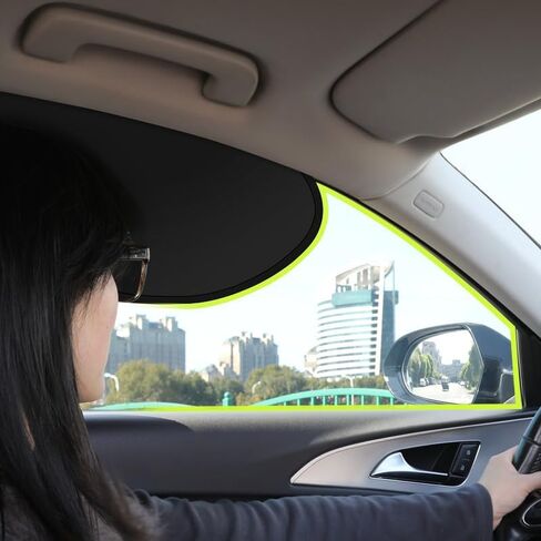 Driver's Side Window Sunshade – Heat-Insulating Anti-Static Polyester Film, Non-Obstructive Summer Sun Protection for Left Side Window in Kuwait