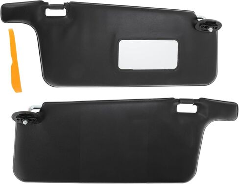 مجموعة حاجب الشمس الداخلي مناسبة لسيارة Honda Civic 1996-2000 1.6L L4، واقيات الشمس اليسرى واليمنى قطعة بديلة سوداء رقم 83230-S01-A32ZC/83280-S01-A32ZA in Kuwait