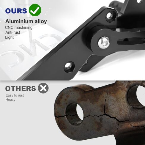 Xitomer Adjustable Highway Foot Pegs Mounts Compatible with SV650/ABS 2017-2024/ SV650X 2019 2020 2021 2022 2023 2024 Rider Adjustable Footpeg Kit in Kuwait