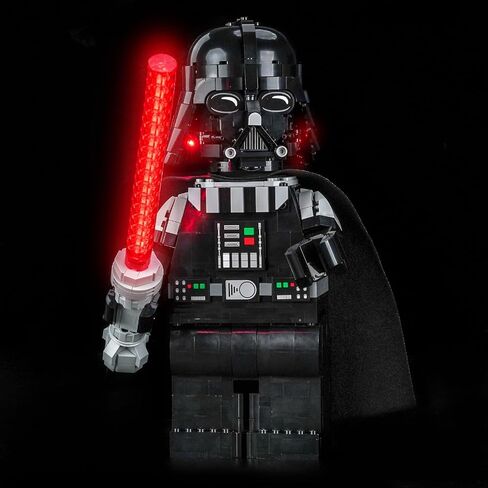 LocoLee Light kit Compatible with Lego Up-Scaled Darth Vader Minifigure- Not Actual Model Only Lights, LED Lighting Accessories for LEGO 75461 for Display Collectors in Kuwait