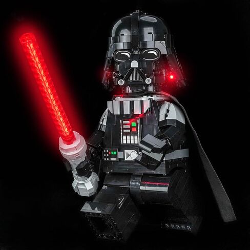 LocoLee Light kit Compatible with Lego Up-Scaled Darth Vader Minifigure- Not Actual Model Only Lights, LED Lighting Accessories for LEGO 75461 for Display Collectors in Kuwait