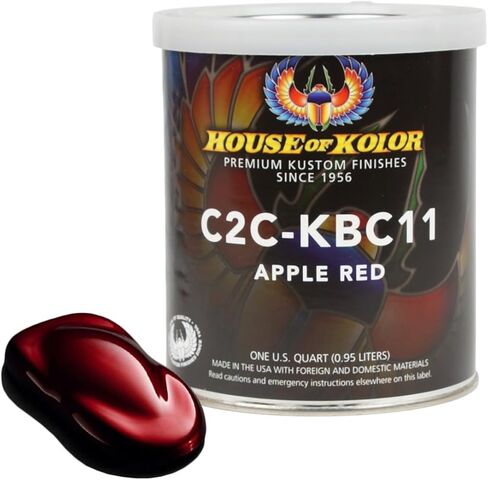 House of Kolor C2C KBC11 Shimrin 2 Apple Red Kandy Basecoat 1 Quart in Saudi Arabia