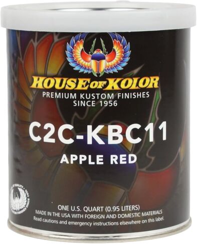 House of Kolor C2C KBC11 Shimrin 2 Apple Red Kandy Basecoat 1 Quart in Saudi Arabia
