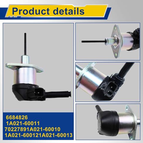 1A021-60015 1A021-60017 الوقود اغلاق الملف اللولبي 12V لمحرك كوبوتا V2003 V2203 V2403 D1503 D1703 D1803 L2800 L3130 L3200 L3430 البوبكات S150 S160 S175 S185 T190 1A021-60010، 6684826، 7022789 in Kuwait