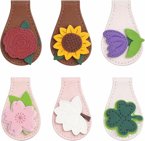 6Pcs Magnetic Leather Bookmark, Magnetic PU Book Marks Gifts for Reading Women Book Lovers Student Teacher Book Accessories in Saudi Arabia