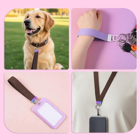 60 قطعة من أجهزة سلسلة المفاتيح مقاس 1 بوصة، مجموعة أدوات سلسلة المفاتيح 15 لونًا للسوار، مجموعة مشبك سلسلة المفاتيح مع حلقات مقسمة لسلسلة المفاتيح، الحبل، السوار، مستلزمات الحرف اليدوية in Kuwait