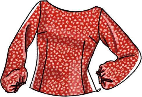 McCalls M8287A5 Misses' Tops Sewing Pattern Kit, Design Code M8287, Sizes 6-8-10-12-14 in Saudi Arabia