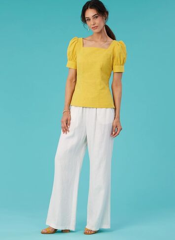 McCalls M8287A5 Misses' Tops Sewing Pattern Kit, Design Code M8287, Sizes 6-8-10-12-14 in Saudi Arabia
