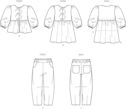 McCall's M8618HH Easy-to-Make Children's Top, Dress and Pants Sewing Pattern Packet, Design Code M8618, Sizes 3-4-5-6 in Saudi Arabia