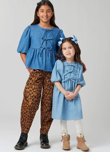 McCall's M8618HH Easy-to-Make Children's Top, Dress and Pants Sewing Pattern Packet, Design Code M8618, Sizes 3-4-5-6 in Saudi Arabia