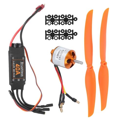 1100KV Brushless Motor, 40A ESC with Safety , SG90 9G Micro Servo for RC Plane (A2217 KV1100KV Brushless Motor 40A ESC SG90 9G) in Kuwait