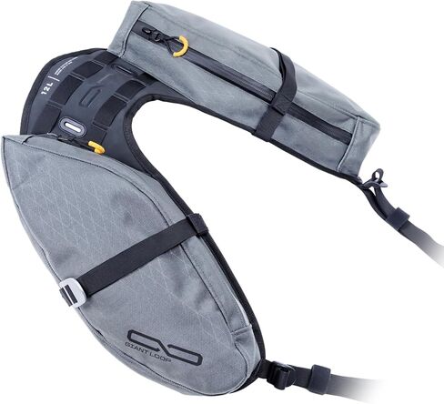 Giant Loop Mojavi Saddlebag, Water-Resistant Minimalist Motorcycle Storage Bag, Ideal for One or Two-Day Rides, Fits Any Dirt Bike, Enduro, Adventure & More (Saddlebag Rolltop/Buckle, Gray 2025) in Saudi Arabia