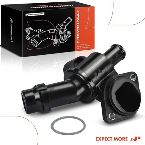 مجموعة مبيت منظم حرارة سائل تبريد المحرك A-Premium متوافقة مع Volkswagen Passat 2006-2010، Eos 2007-2008 & Audi A3 2004-2008 & Seat Leon 2006-2010، 2.0L، يستبدل 06F121111G in Kuwait