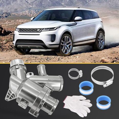 LR032135 مجموعة مبيت منظم حرارة المبرد المتوافقة مع Land Rover LR4 Range Rover Sport Jaguar F-Type XJ XJR XF XFR XFR-S XK XKR XKR-S 2010-2020 5.0L V8 LR010799 C2Z19929 9025169 766-192 in Kuwait