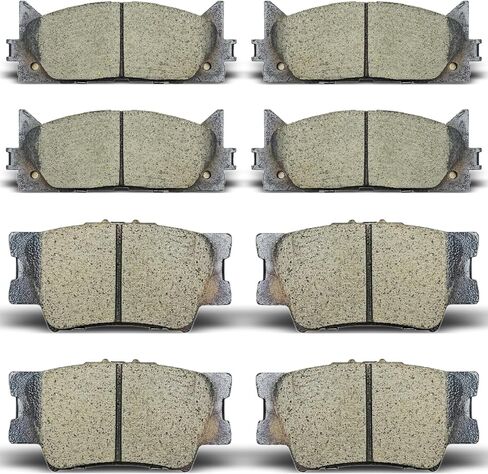 8PCS Front and Rear Ceramic Brake Pads Compatible with 2007-2017 Toyota Camry, 2008-2018 Toyota Avalon, 2007-2018 Lexus ES350, 2013-2018 Lexus ES300h in Saudi Arabia