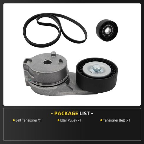 Dasbecan 38323 Drive Belt Tensioner Idler Pulley Serpentine Kit Compatible with Dodge Ram 1500 2500 09-10 Ram 1500 11-12, 2500 3500 11-18,4500 5500 14-16 5.7L 6.4L V8 Belt 6PK2020 in Kuwait