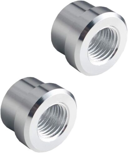 DEWHEL 1/4 NPT Pair Aluminum Female Weld On Weld IN Flange Fitting Bung 1/4-18 (Silver) in Kuwait