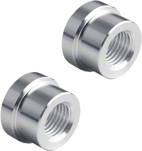 DEWHEL 1/4 NPT Pair Aluminum Female Weld On Weld IN Flange Fitting Bung 1/4-18 (Silver) in Kuwait