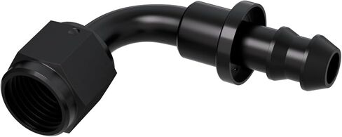 8AN 180 Degree Aluminum Internal Thread Rotary Push-Lock Hose Fitting Adapter - Black in Kuwait
