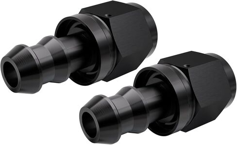 8AN 180 Degree Aluminum Internal Thread Rotary Push-Lock Hose Fitting Adapter - Black in Kuwait