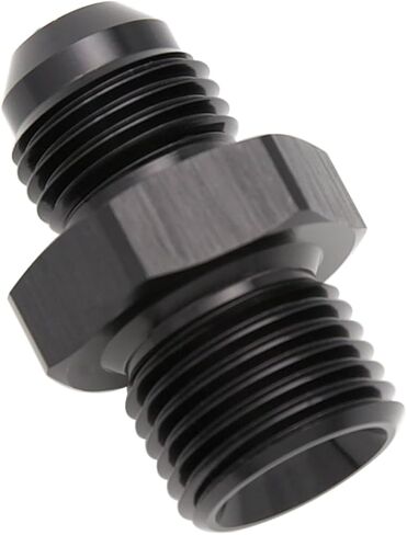 Straight Male Flare -6 AN AN6 to M16 x 1.5 Male Metric Thread Pipe Fuel Fitting Adapter Aluminum Black in Kuwait