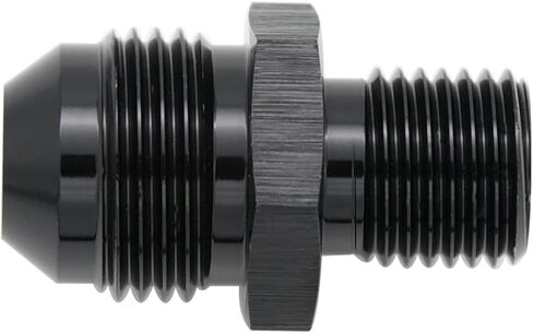 Straight Male Flare -6 AN AN6 to M16 x 1.5 Male Metric Thread Pipe Fuel Fitting Adapter Aluminum Black in Kuwait