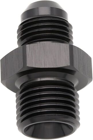 Straight Male Flare -6 AN AN6 to M16 x 1.5 Male Metric Thread Pipe Fuel Fitting Adapter Aluminum Black in Kuwait