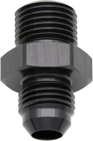 Straight Male Flare -6 AN AN6 to M16 x 1.5 Male Metric Thread Pipe Fuel Fitting Adapter Aluminum Black in Kuwait