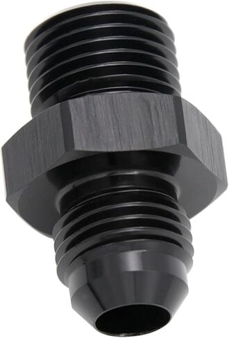 Straight Male Flare -6 AN AN6 to M16 x 1.5 Male Metric Thread Pipe Fuel Fitting Adapter Aluminum Black in Kuwait