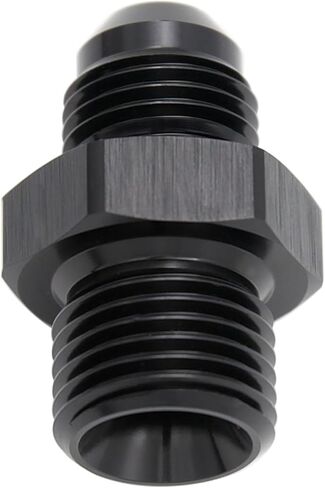 Straight Male Flare -6 AN AN6 to M16 x 1.5 Male Metric Thread Pipe Fuel Fitting Adapter Aluminum Black in Kuwait