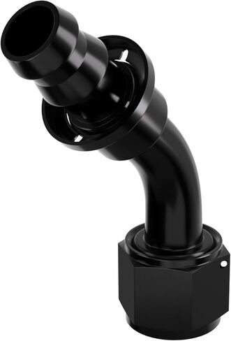 8AN 180 Degree Aluminum Internal Thread Rotary Push-Lock Hose Fitting Adapter - Black in Kuwait
