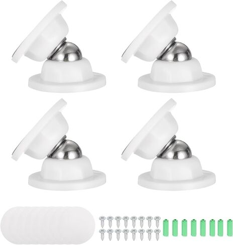 uxcell 4Pcs Magnetic Door Stopper, RV Floor Mount Bottom of Door Catch Holder, Adhesive Wall Protector with Screws for Living Room, Bedroom, Travel Trailer (2", Matte Black) in Kuwait