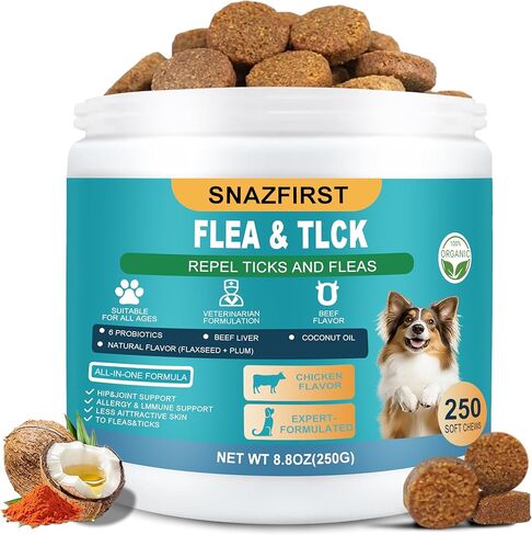 Hip and Joint Supplement for Dogs, glucosamine for Dogs Hip and Joint Supplement with Chondroitin, MSM, Omega 3 Chondroitin and Green Lipped Mussel, 250 Chews for All Senior Large Small Medium Breed in Saudi Arabia